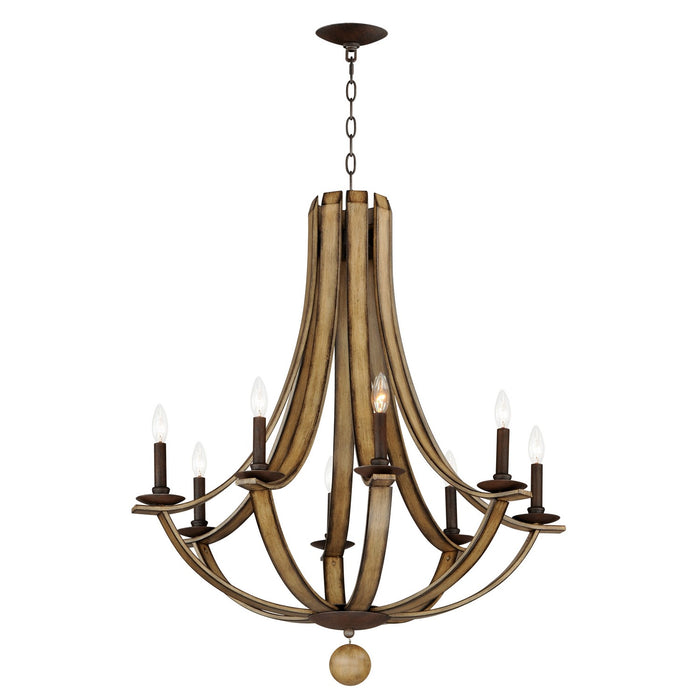 Maxim 20348DWAR Eight Light Chandelier, Driftwood/Anthracite
