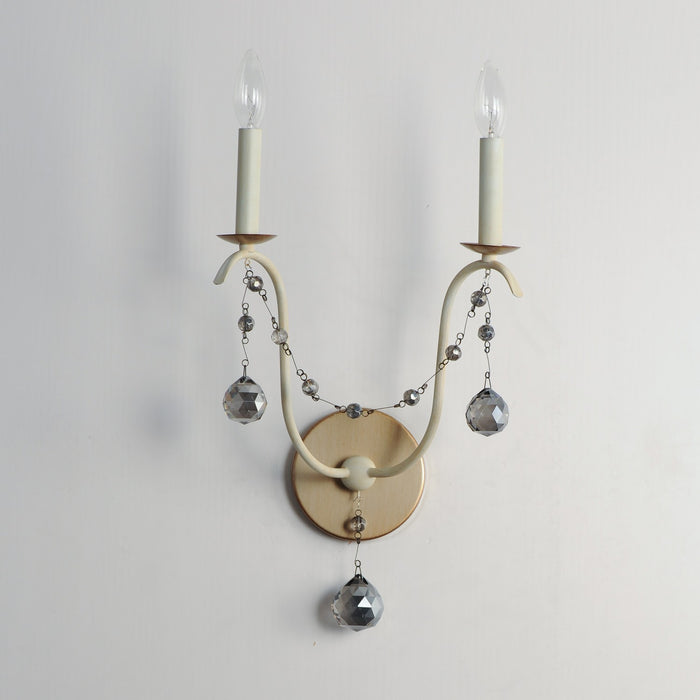 Maxim 20482ECVG Two Light Wall Sconce, Ecru/Venetian Gold