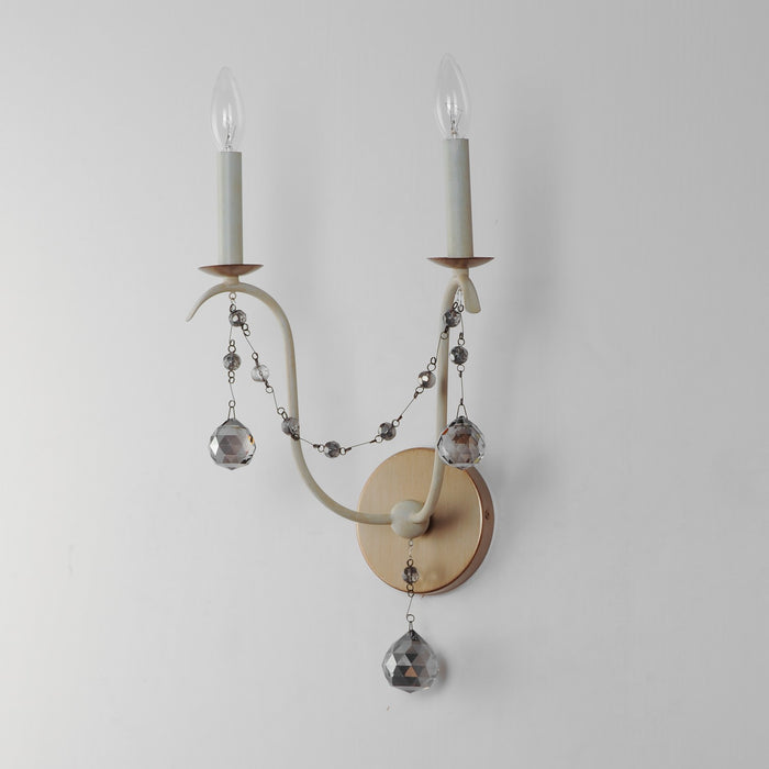 Maxim 20482ECVG Two Light Wall Sconce, Ecru/Venetian Gold