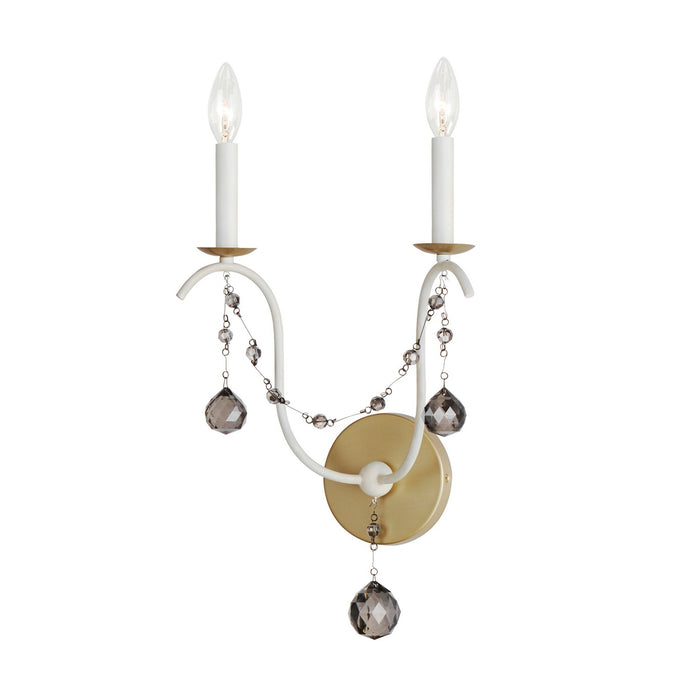 Maxim 20482ECVG Two Light Wall Sconce, Ecru/Venetian Gold