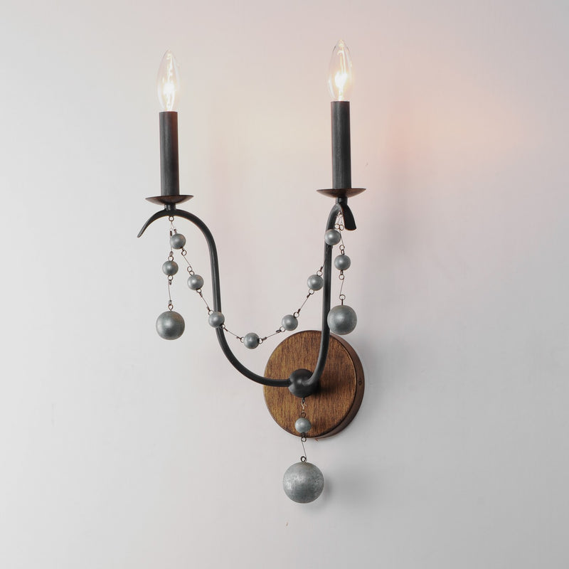 Maxim 20482GN Two Light Wall Sconce, Golden Noir