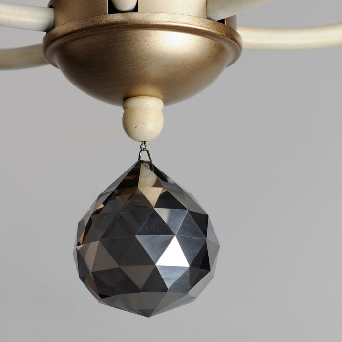 Maxim 20486ECVG Six Light Chandelier, Ecru/Venetian Gold