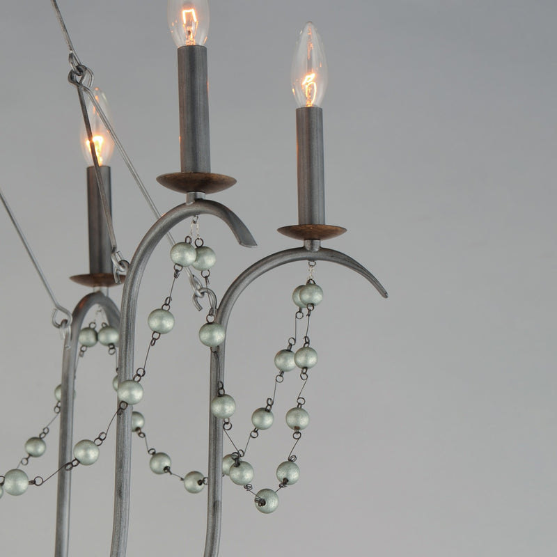Maxim 20486GN Six Light Chandelier, Golden Noir