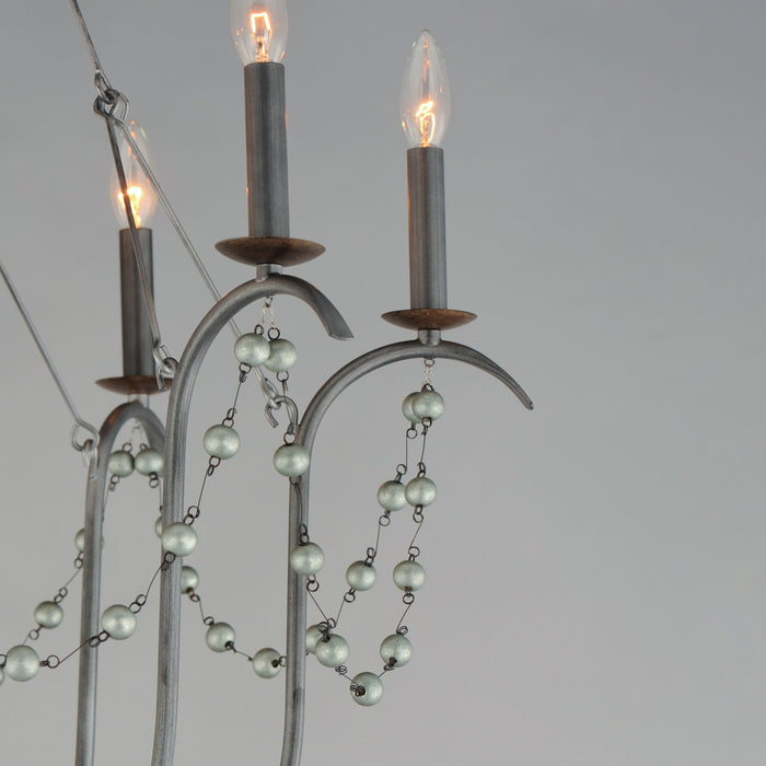 Maxim 20486GN Six Light Chandelier, Golden Noir