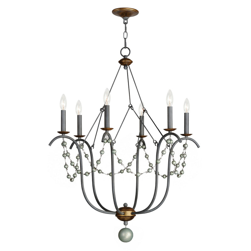 Maxim 20486GN Six Light Chandelier, Golden Noir