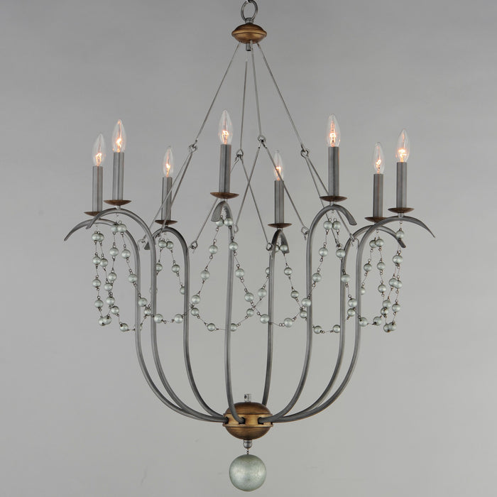 Maxim 20488GN Eight Light Chandelier, Golden Noir