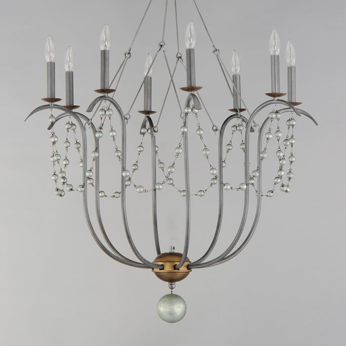 Maxim 20488GN Eight Light Chandelier, Golden Noir