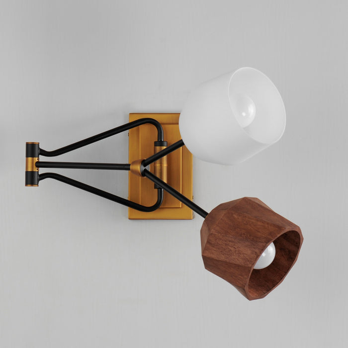 Maxim 28272DBZAB LED Wall Sconce, Dark Bronze/Antique Brass