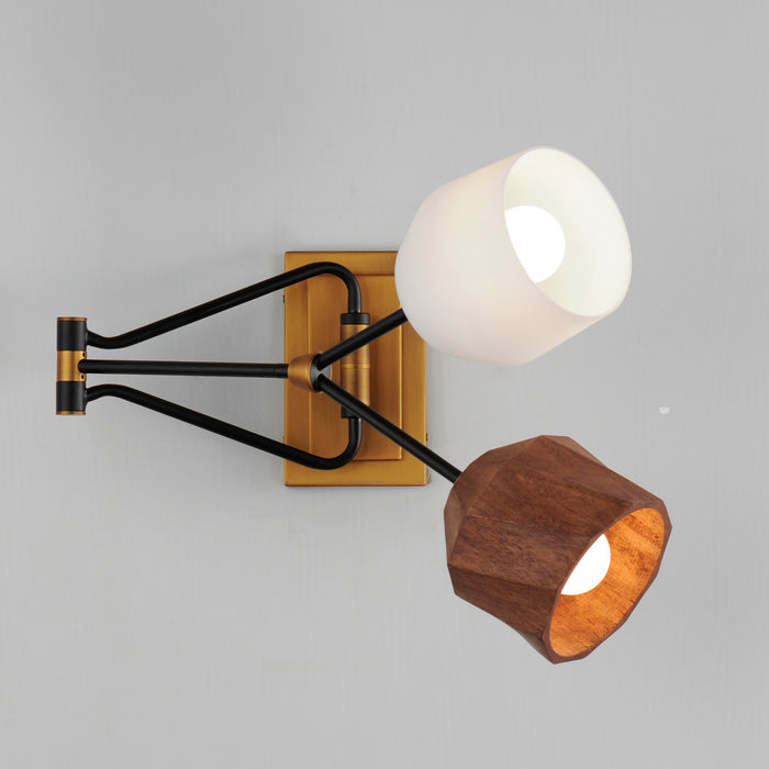 Maxim 28272DBZAB LED Wall Sconce, Dark Bronze/Antique Brass