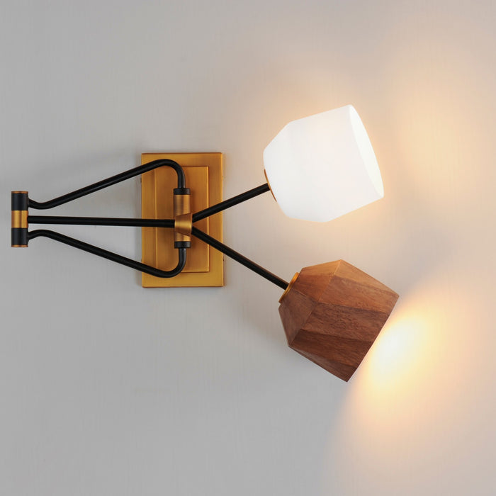 Maxim 28272DBZAB LED Wall Sconce, Dark Bronze/Antique Brass