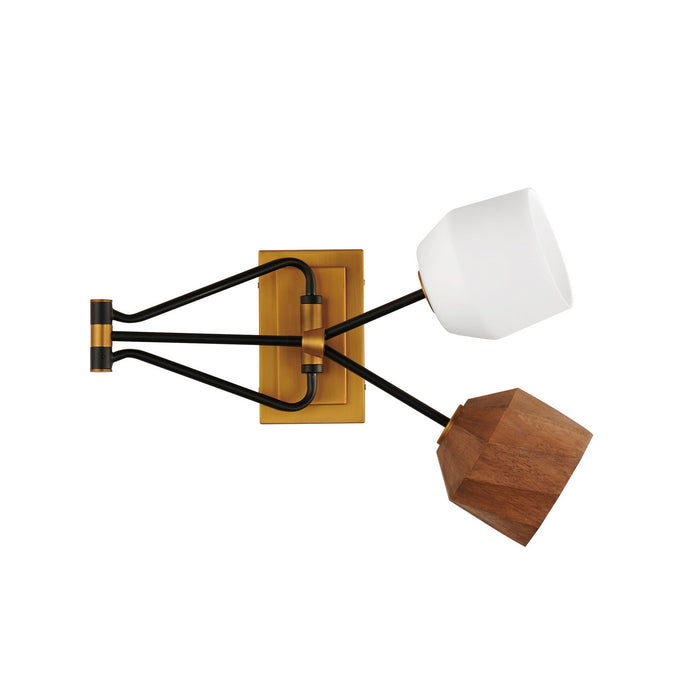 Maxim 28272DBZAB LED Wall Sconce, Dark Bronze/Antique Brass