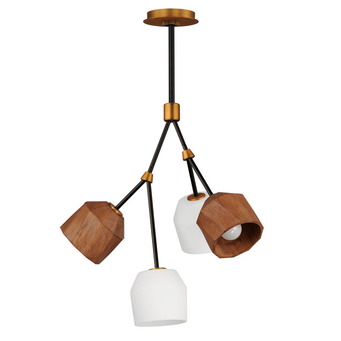 Maxim 28274DBZAB LED Pendant, Dark Bronze/Antique Brass
