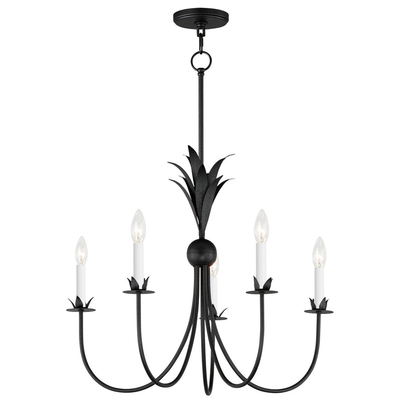 Maxim 2885AR Five Light Chandelier, Anthracite