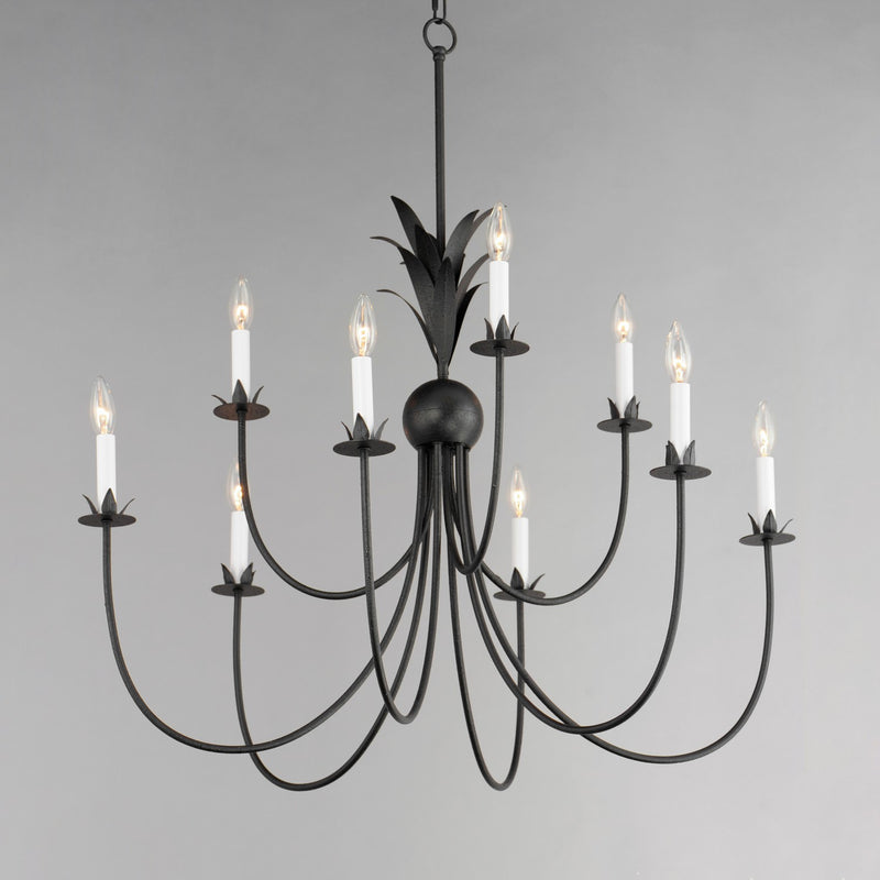 Maxim 2889AR Nine Light Chandelier, Anthracite