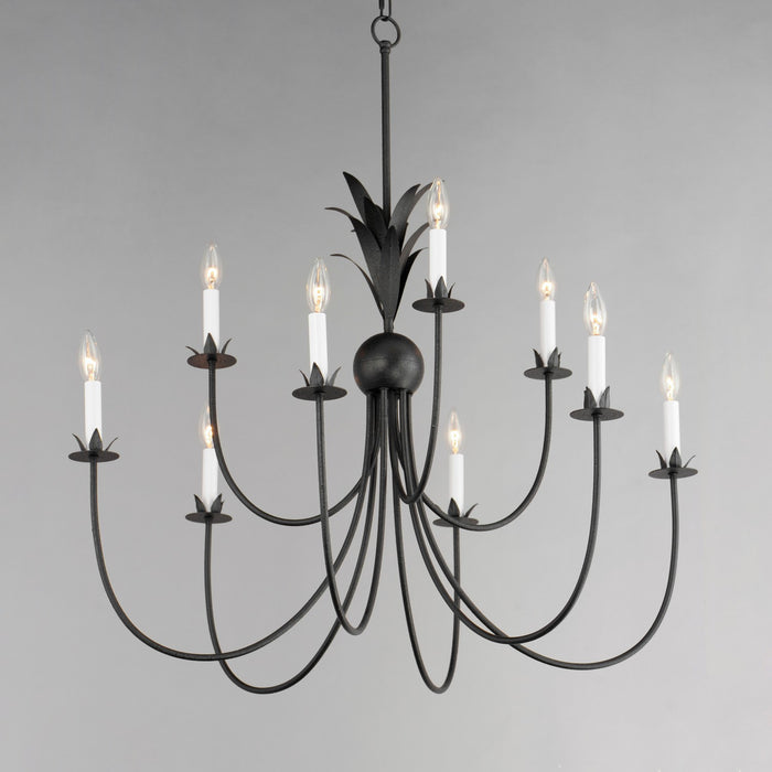 Maxim 2889AR Nine Light Chandelier, Anthracite