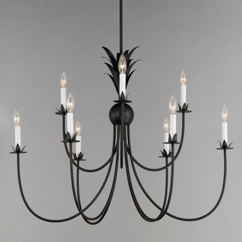 Maxim 2889AR Nine Light Chandelier, Anthracite