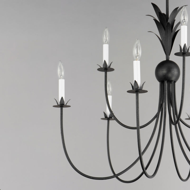 Maxim 2889AR Nine Light Chandelier, Anthracite