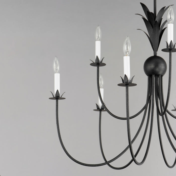 Maxim 2889AR Nine Light Chandelier, Anthracite