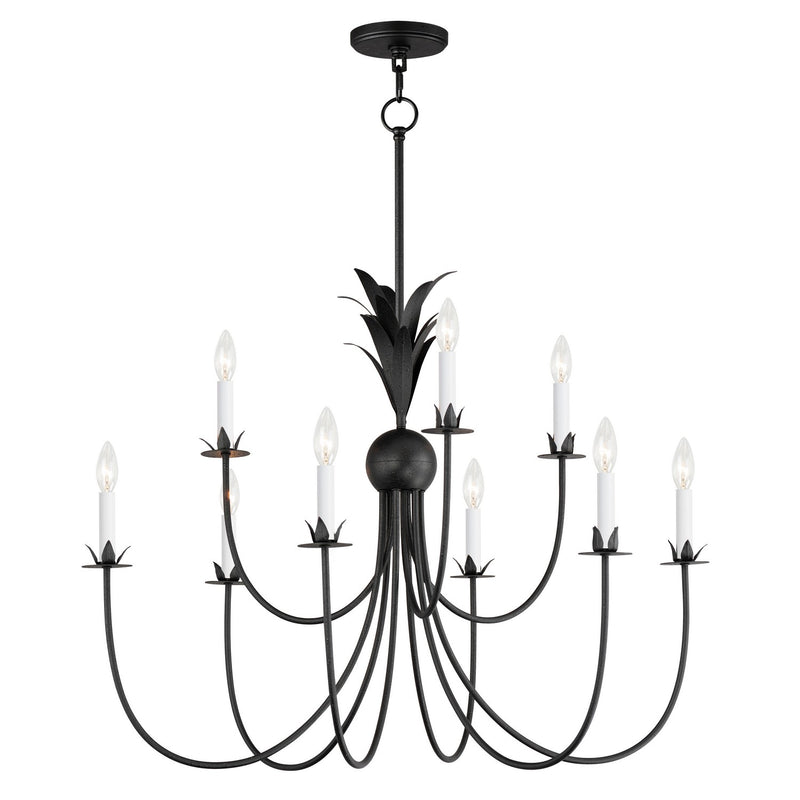 Maxim 2889AR Nine Light Chandelier, Anthracite