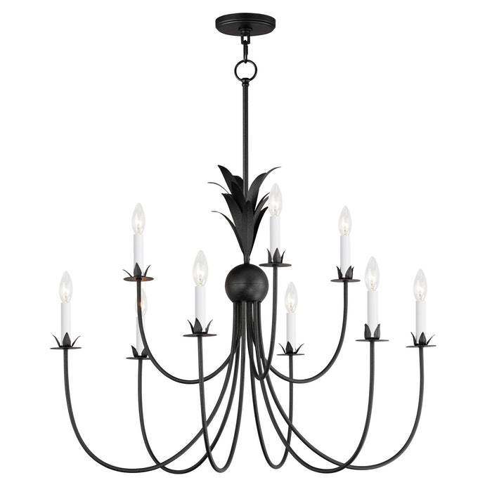 Maxim 2889AR Nine Light Chandelier, Anthracite