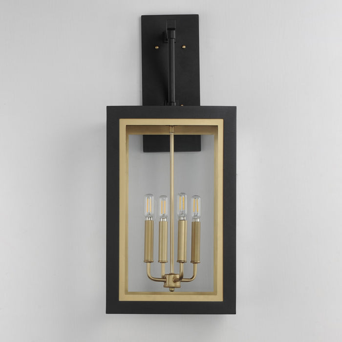 Maxim 30056CLBKGLD Four Light Outdoor Wall Sconce, Black / Gold