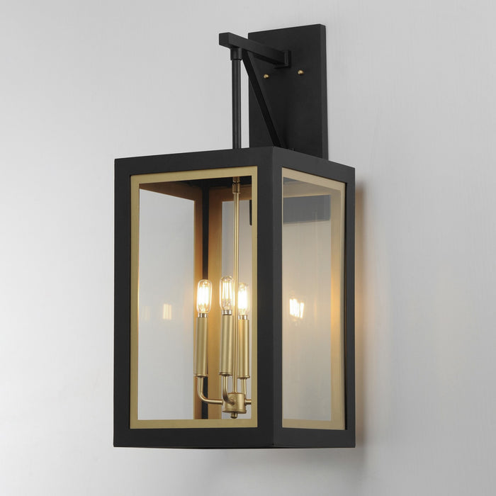 Maxim 30056CLBKGLD Four Light Outdoor Wall Sconce, Black / Gold