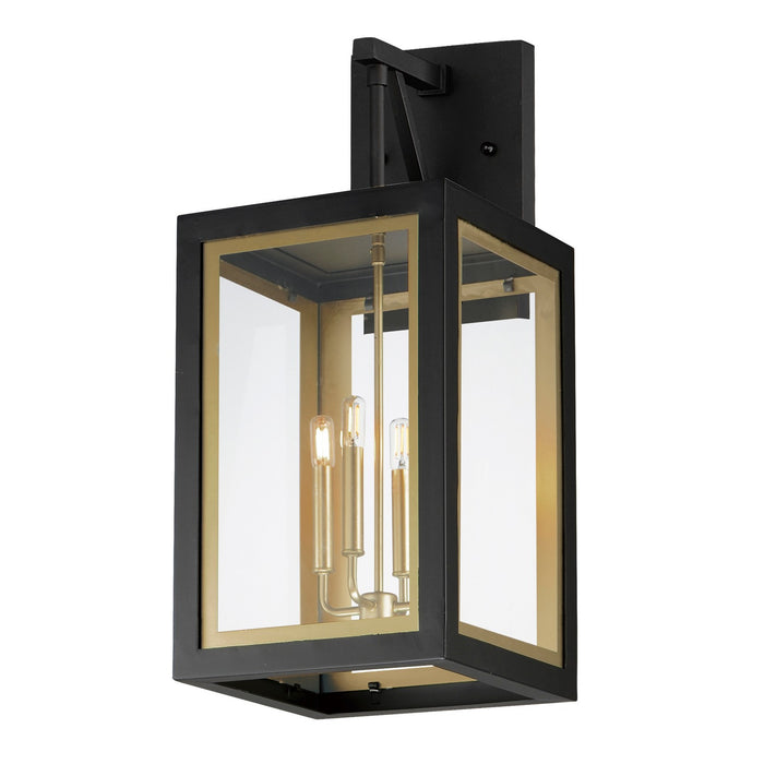 Maxim 30056CLBKGLD Four Light Outdoor Wall Sconce, Black / Gold