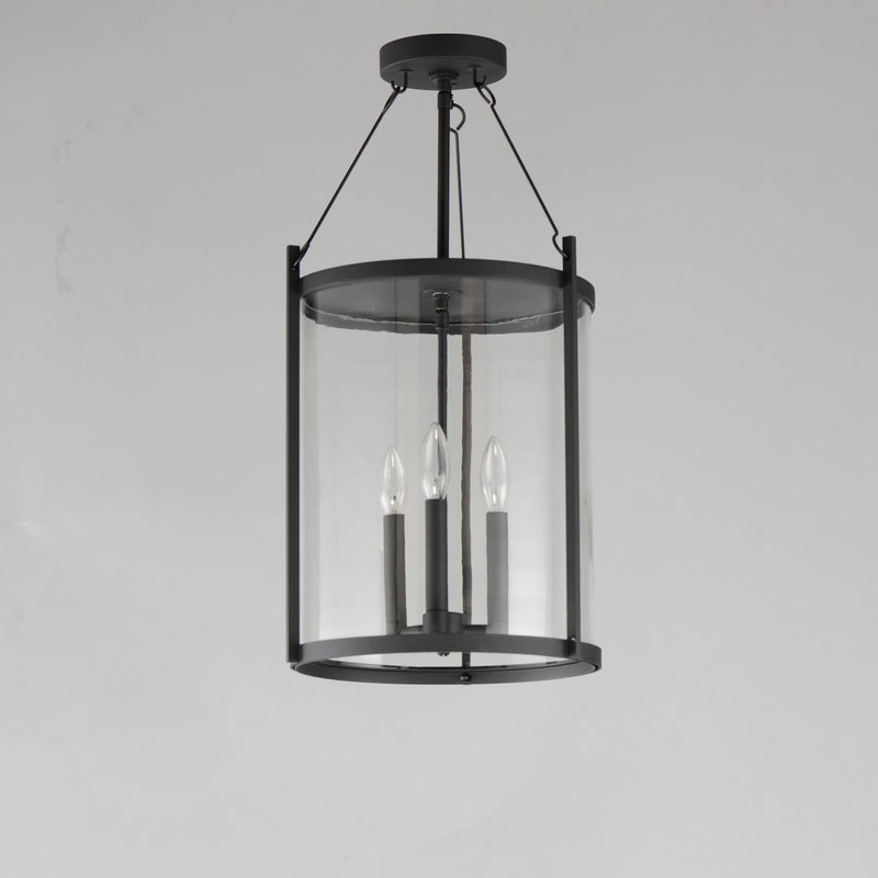 Maxim 30069CLBK Three Light Pendant, Black