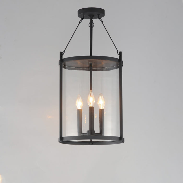 Maxim 30069CLBK Three Light Pendant, Black