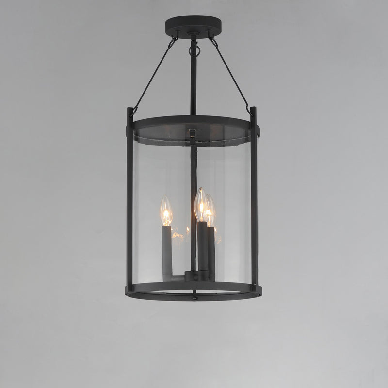 Maxim 30069CLBK Three Light Pendant, Black
