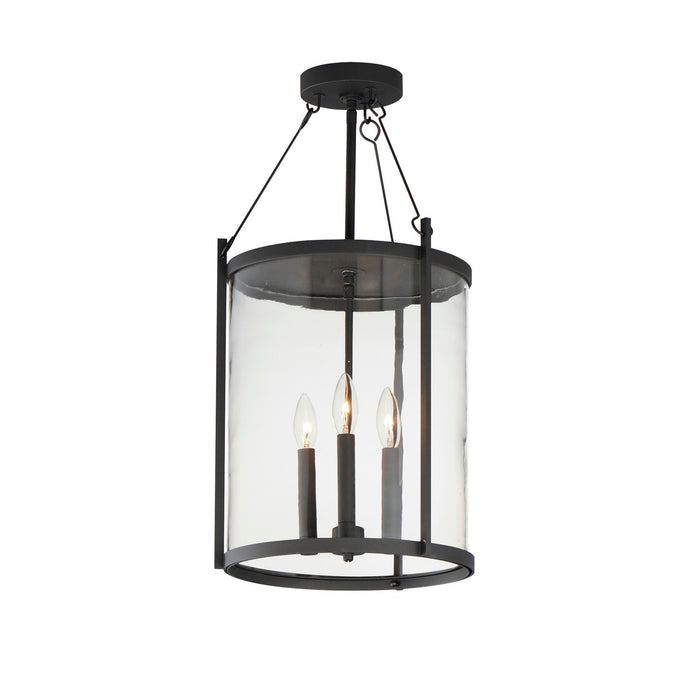 Maxim 30069CLBK Three Light Pendant, Black