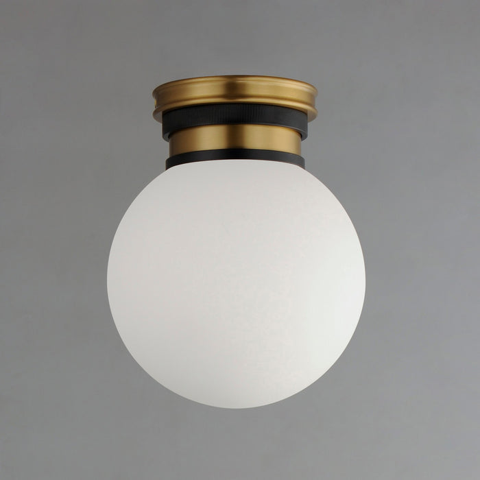 Maxim 32481SWBKNAB LED Flush Mount, Black / Natural Aged Brass