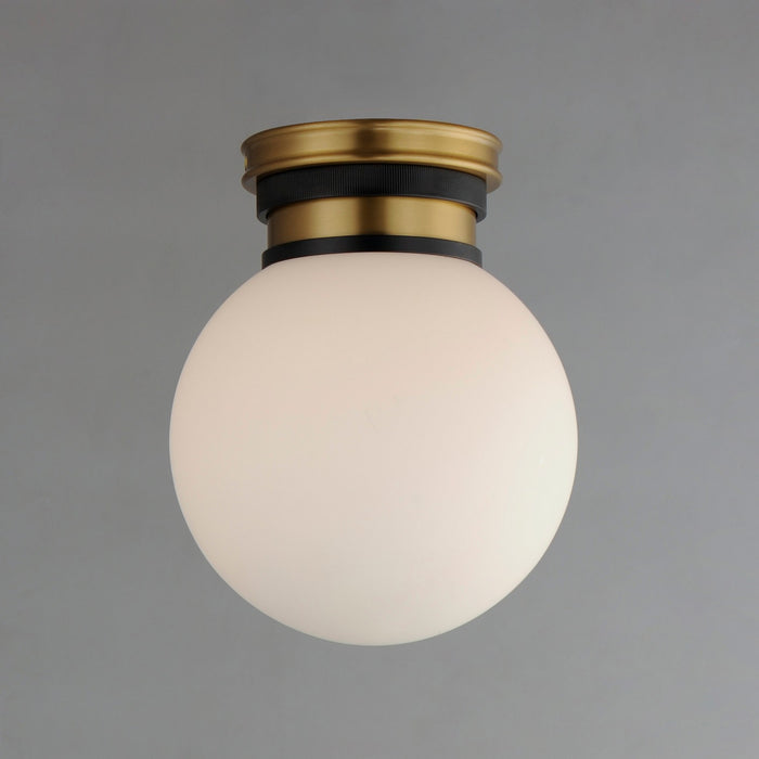 Maxim 32481SWBKNAB LED Flush Mount, Black / Natural Aged Brass