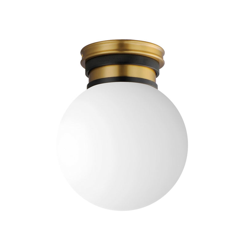 Maxim 32481SWBKNAB LED Flush Mount, Black / Natural Aged Brass