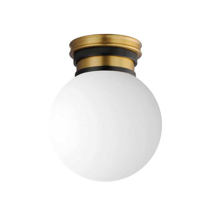 Maxim 32481SWBKNAB LED Flush Mount, Black / Natural Aged Brass