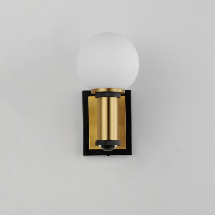 Maxim 32482SWBKNAB LED Wall Sconce, Black / Natural Aged Brass