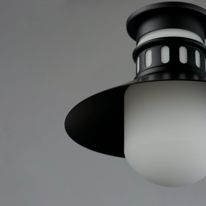 Maxim 35120SWBK One Light Outdoor Flush Mount, Black