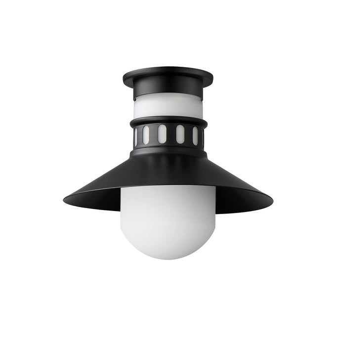 Maxim 35120SWBK One Light Outdoor Flush Mount, Black