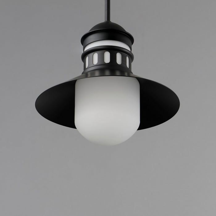 Maxim 35121SWBK One Light Outdoor Pendant, Black