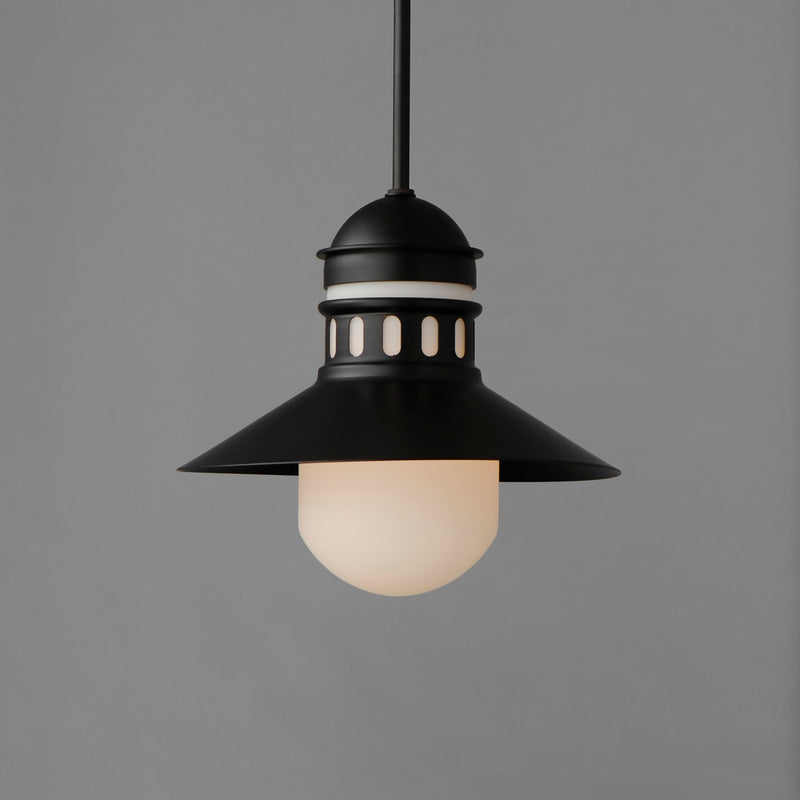 Maxim 35121SWBK One Light Outdoor Pendant, Black