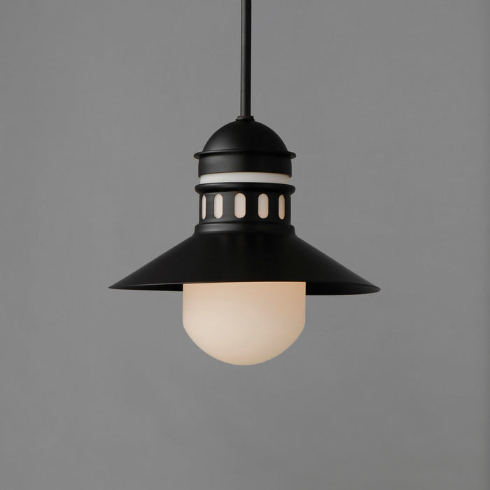 Maxim 35121SWBK One Light Outdoor Pendant, Black