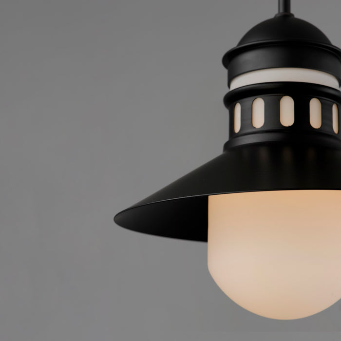 Maxim 35121SWBK One Light Outdoor Pendant, Black