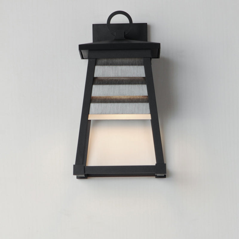 Maxim 40632WZBK One Light Outdoor Wall Sconce, Weathered Zinc/Black