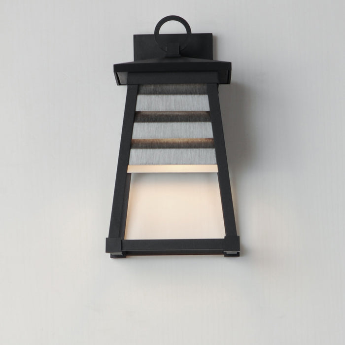 Maxim 40632WZBK One Light Outdoor Wall Sconce, Weathered Zinc/Black