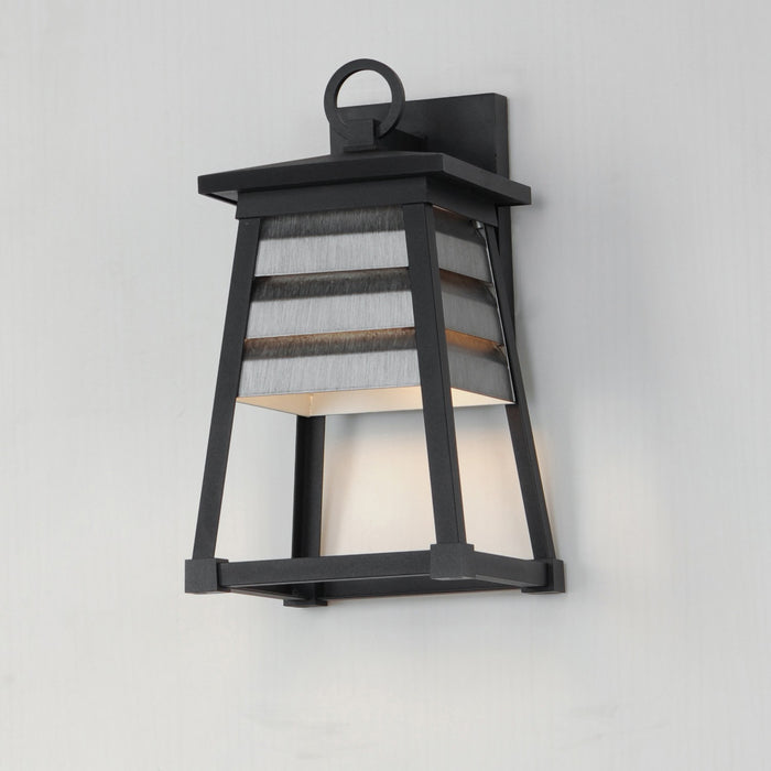 Maxim 40632WZBK One Light Outdoor Wall Sconce, Weathered Zinc/Black