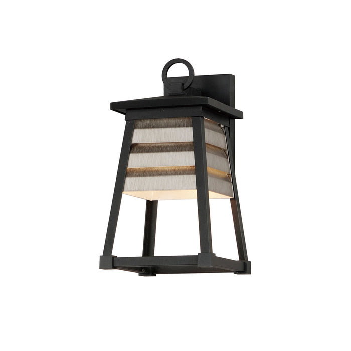 Maxim 40632WZBK One Light Outdoor Wall Sconce, Weathered Zinc/Black
