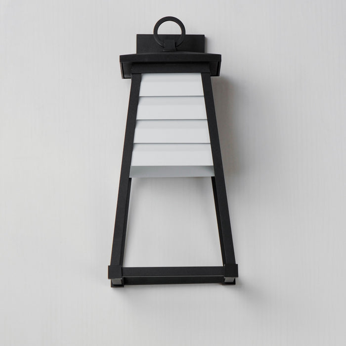Maxim 40634WTBK One Light Outdoor Wall Sconce, White / Black