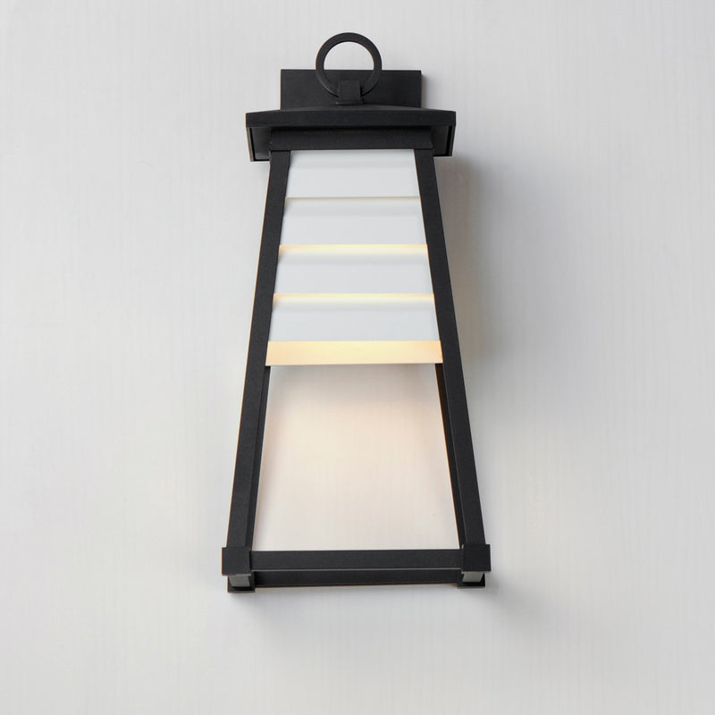 Maxim 40634WTBK One Light Outdoor Wall Sconce, White / Black