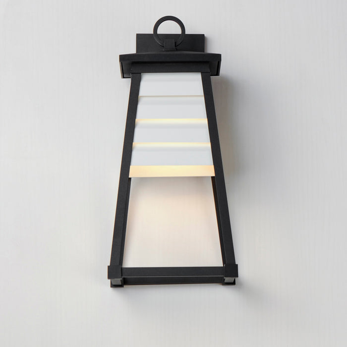 Maxim 40634WTBK One Light Outdoor Wall Sconce, White / Black