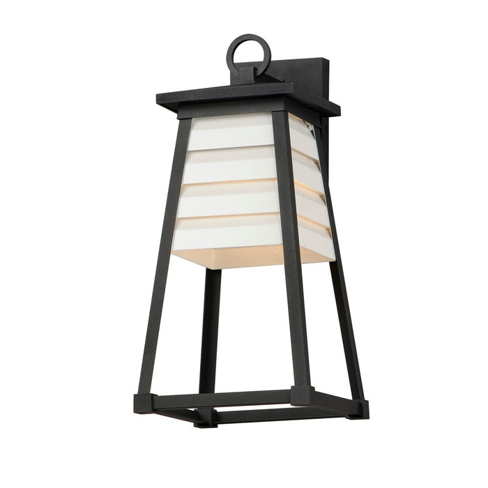 Maxim 40634WTBK One Light Outdoor Wall Sconce, White / Black